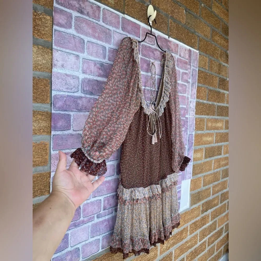 Zimmermann Eden Ruffle floral print dress size 8 - Picture 10 of 12